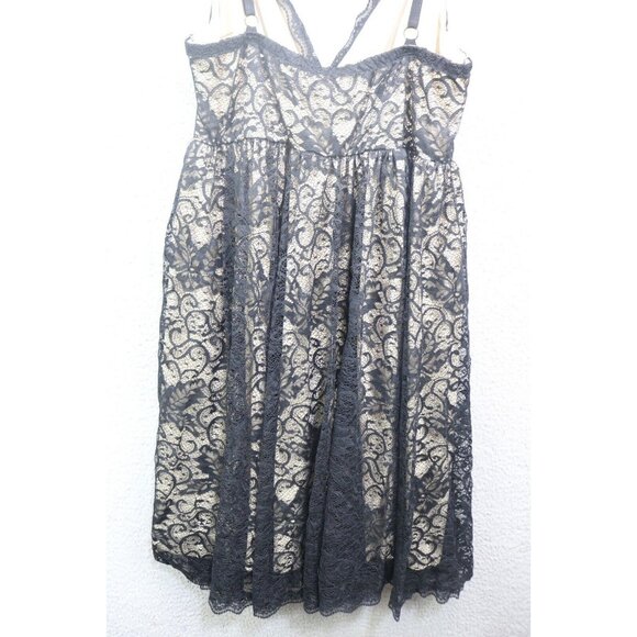 Torrid Black Sheer Lace Babydoll Dress-Size 1X-Lined-Whimsigoth-Goth-Witch - Picture 10 of 12